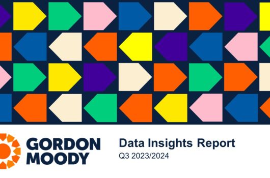Front cover of the Gordon Moody Data Insights Report Q3 2023-2024